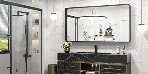 TokeShimi 48 x 24 Inch Wall Mirror Black Bathroom Vanity Mirror - Image 2
