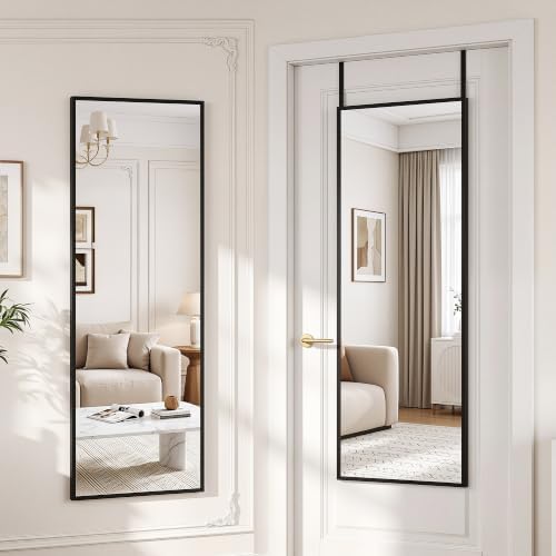 Suidia Full Length Mirror Over the Door&Wall Mounted, HD Shatterproof, Hanging by SuidiaMirror