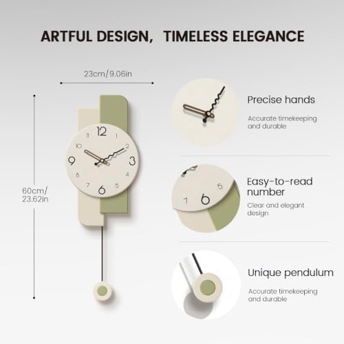 Modern Minimalist Pendulum Wall Clocks - Image 7