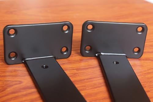16 Pack - 7 inch Black Hidden L Shelf Bracket Iron Floating Shelf Brackets - Image 3