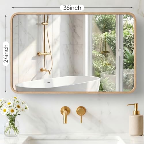 Sweetcrispy Bathroom Mirror 36x24 Inch, Vanity Mirror - Image 2