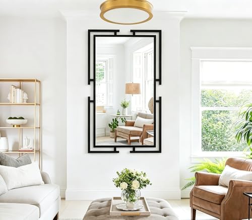 Large Mirror Wall Decor, 46.5"x23" Black Mirror - Image 5