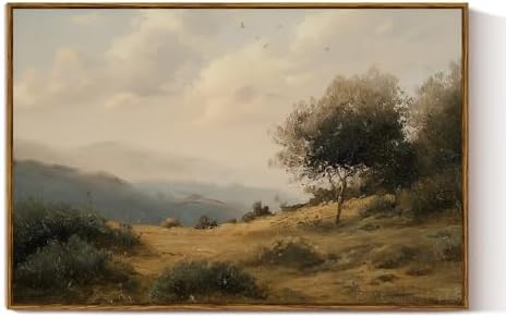 VIYYIEA Large Framed Landscape Canvas Wall Art, 24x36 Inch, Quiet Mountains by VIYYIEAART