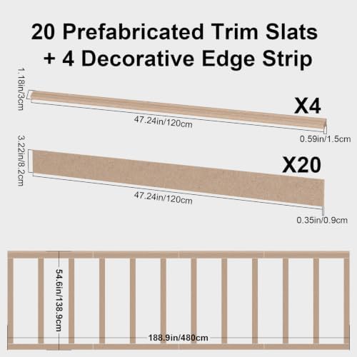 Premade Board and Batten Wainscoting Kit, Paintable MDF Accent Wall Panels - Image 6