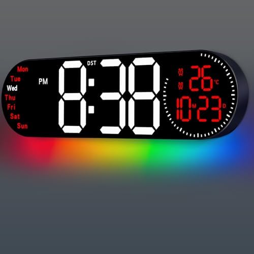 17.2 Inch Large Digital Wall Clock by GLOKUUCA