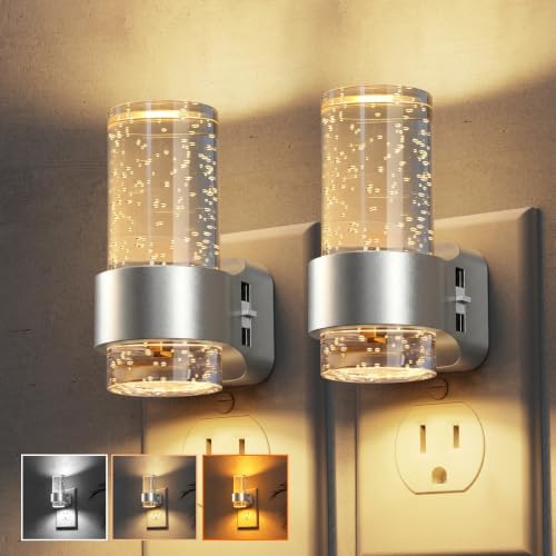 L LOHAS LED Night Lights Plug into Wall, 2 Pack Mini Dimmable Night Light by LLOHASLED