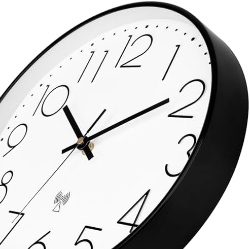 Foxtop 12" Atomic Wall Clock Battery Operated Modern Analog Clock - Image 6