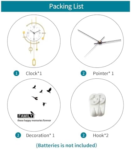 Wall Clocks for Living Room Decor Modern Silent Analog Wall Clock - Image 7