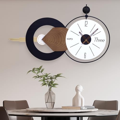 35x20 Inch Modren Wall Clock, Quiet Oversized Home Accent by BeautifulWallDecor