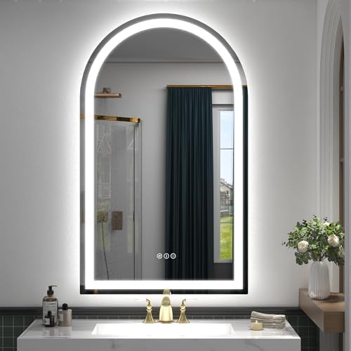 24x40 Inch Arched LED Bathroom Mirror by CHARMOR
