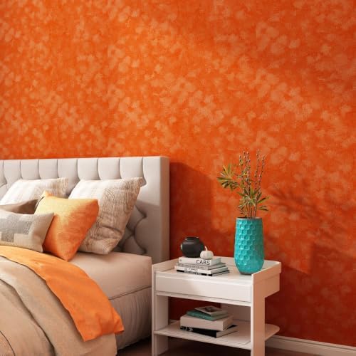 Stickyart 24"x160" Soft Orange Velvet Wallpaper Peel and Stick Felt Drawer - Image 2
