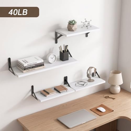 YGEOMER 4 Different Sizes Floating Shelves - Image 5
