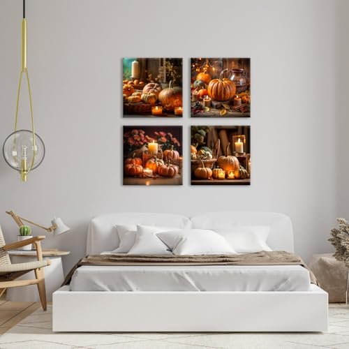 Fall Wall Art Pumpkin Wall Decor Autumn Harvest Picture Rustic Farmhouse - Image 2