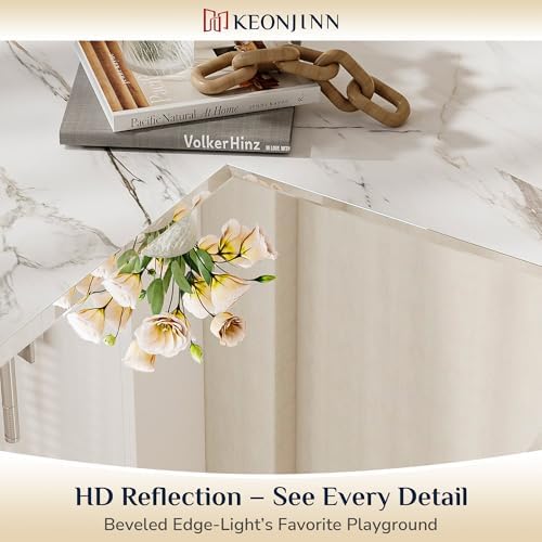 Keonjinn Frameless Bathroom Mirror 24" x 32", Rectangle Mirrors - Image 2