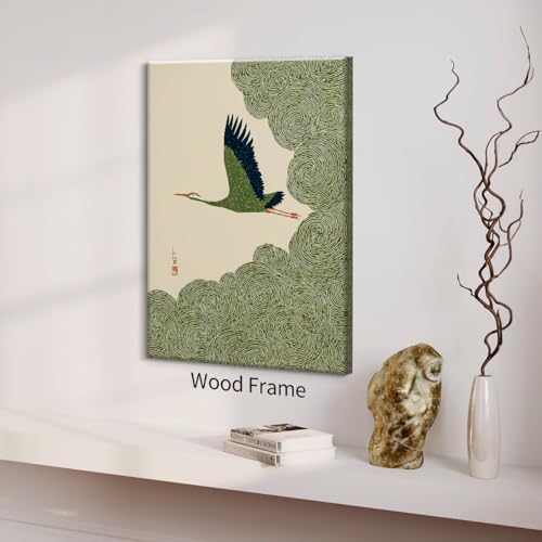 Japanese Flying Framed Wall Art Nature Bird Pictures Aesthetics Posters 16x20 - Image 6
