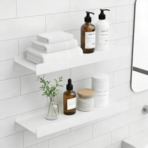 Small Shelves for Wall, Metal Floating Shelves Wall Mounted by Dancrul