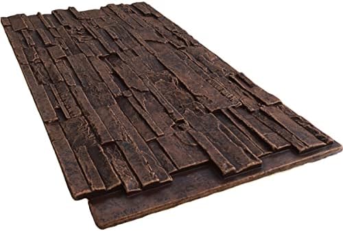 EverStone Cascade Faux Stone Panel, 48 5/8"W x 24 3/4"H x 1 1/4"D, Sequoia - Image 6