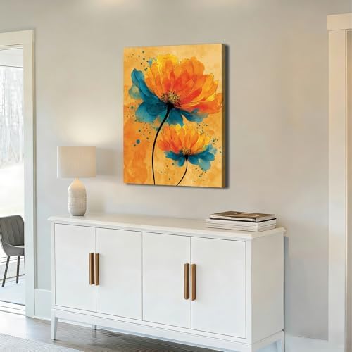 ZERILYN Ship Next Day Minimalist Floral Canvas Art Colorful Botanical Wall - Image 3