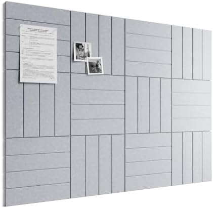 Bumusty 48" x 36" Large Cork Board Alternative, Soft Gray by BUMUSTY