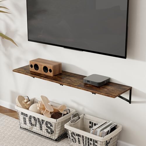 Axeman Deep Floating Shelves for Wall, 16W x 12D Rustic Wood Wall Shelves Set - Image 2