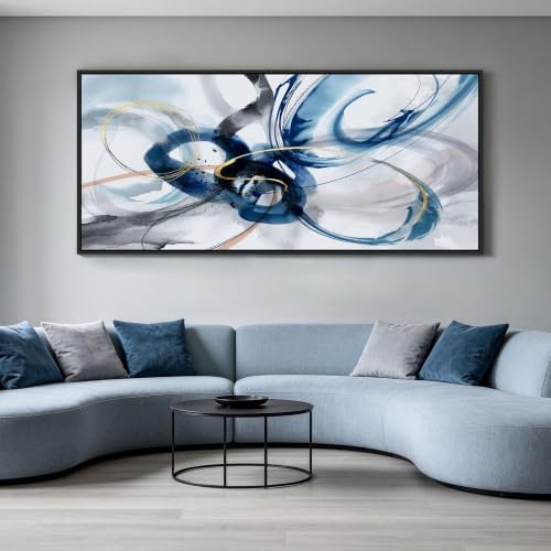 KLAKLA Abstract Wall Art for Living Room Modern Large Framed Art 86x39 Inch - Image 5