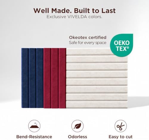 VIVELDA Felt Bulletin Board Tiles 48"x36" - Image 4