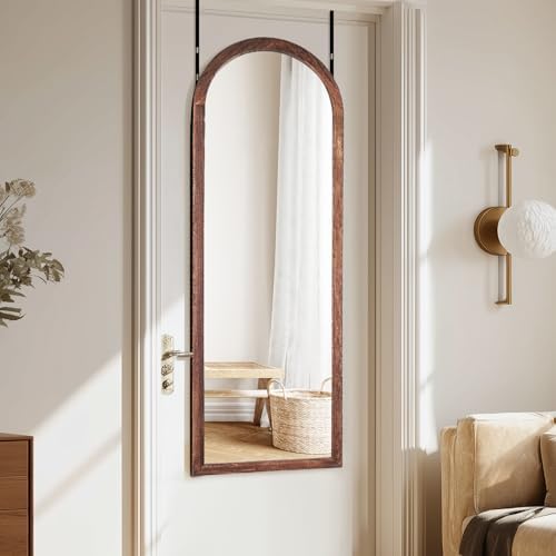 48x16in Arched Full Length Mirror Solid Wood Frame - Image 5