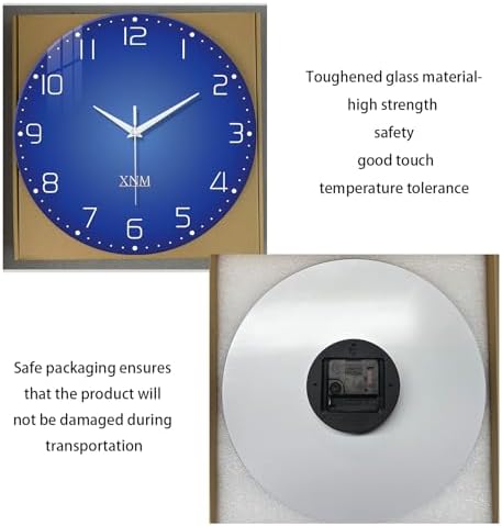 XNM Modren Minimalist Glass Wall Clocks Battery Operated 12 Inch - Image 6