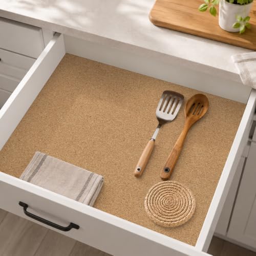 VEELIKE Natural Fined-Grain Cork Peel and Stick Wallpaper 15.7''x78.7'' Self - Image 6