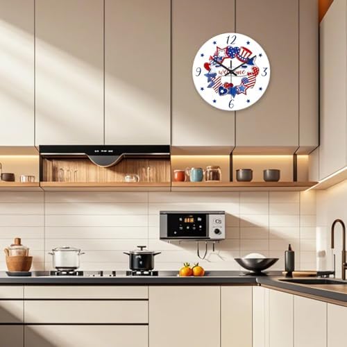 Glass Decorative Wall Clocks Battery Operated 12 Inch - Image 3