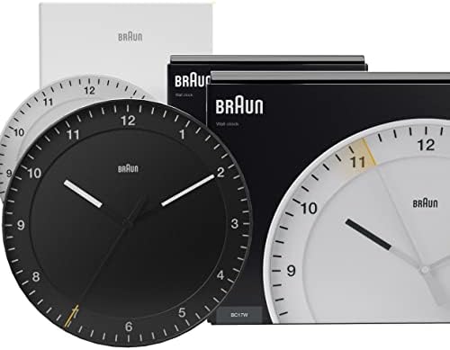 Braun Classic Mixed Analogue Wall Clock Home Gift Bundle by Unknown