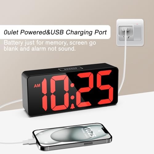 Welgo 7.5 Inches Oversized Digital Alarm Clock - Image 3