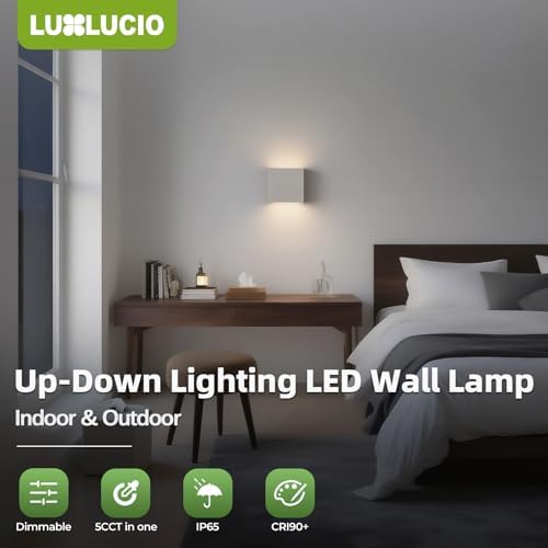 Bright Silver Up and Down Wall Sconce, 18W Dimmable 5%-100%, 5CCT 2700K-5000K - Image 2