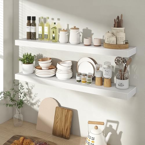 Acovy 36 Inch Floating Shelves for Wall 2 Pack, Wall Mounted Floating Shelf - Image 4