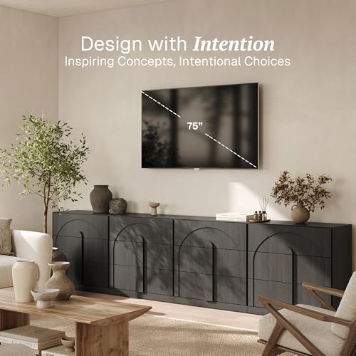 BELLEZE Bijou Set of 4 31.5" TV Stand & Entertainment Centers - Image 4