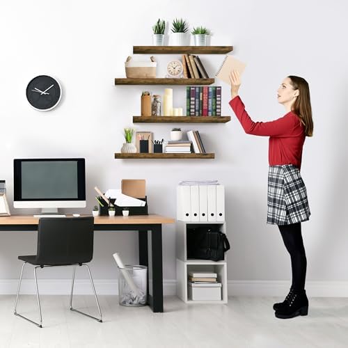 Sorbus Floating Shelves for Wall, Wood Wall Storage - Image 6