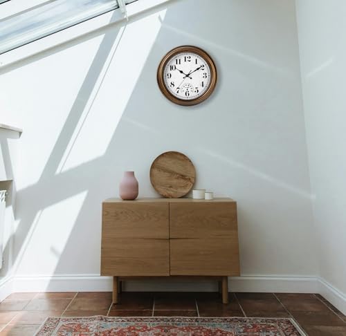 45MinST 12 Inch Indoor/Outdoor Retro Round Waterproof Wall Clock - Image 5