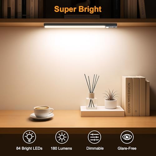 Gritin 10.2inch Under Cabinet Lighting Rechargeable 2 Pack - Image 3