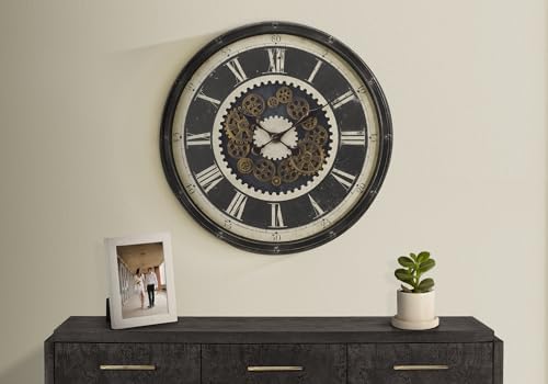 Monarch Specialties I 9031 Clocks, Gear Mechanism, Wall Clock - Image 2