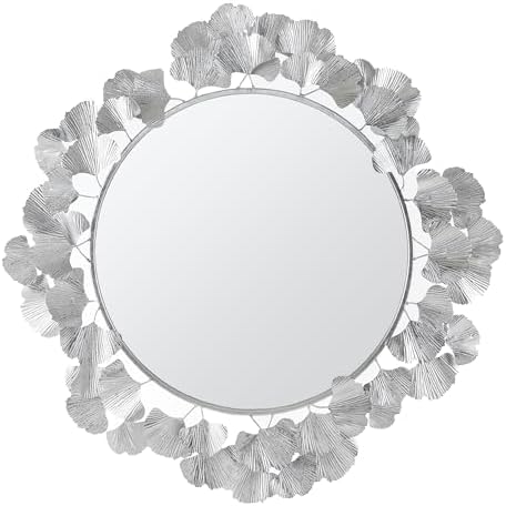 Martha Stewart Wall Décor Large Gingko Leaf Round Wall Mirror by MarthaStewart