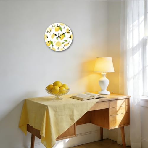 peacoblue Lemon Wall Clocks Battery Operated - Image 3