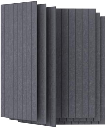 6 Pack 47.2"x23.6" Acoustic Panels, Sound Absorbing Panels, Heather Grey by UMIACOUSTIC