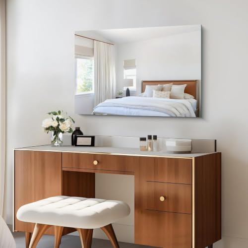 CILIBER Frameless Mirror, 24x36 Rectangle Bathroom Vanity Mirror - Image 2