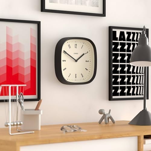 JONES CLOCKS® Marvel wall Clock | Modern Retro Rounded Square Clock | 10" | - Image 5