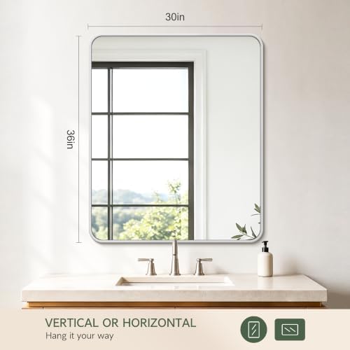 Bathroom Vanity Mirror, 36”x30” Wall Mirror - Image 2