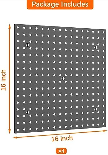 WALMANN 4 PCS 16" x 16" Pegboard Panels - Image 4