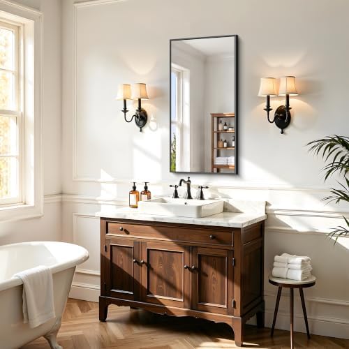 KOCUUY Black Mirror, Vanity Mirror, Large Rectangle Mirror - Image 5