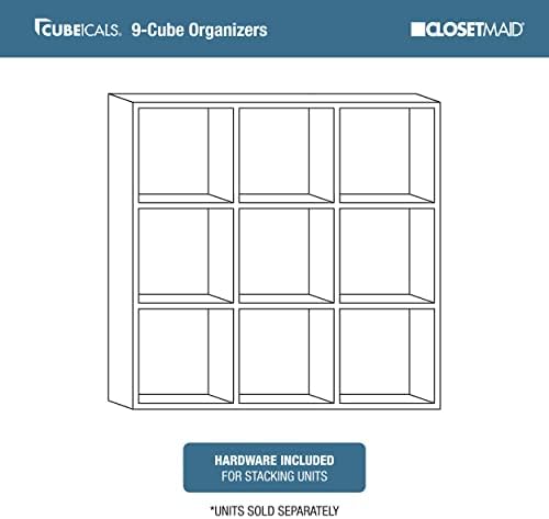 ClosetMaid Cubeicals 9 Cube Storage Shelf Organizer Bookshelf, Square Shape - Image 5