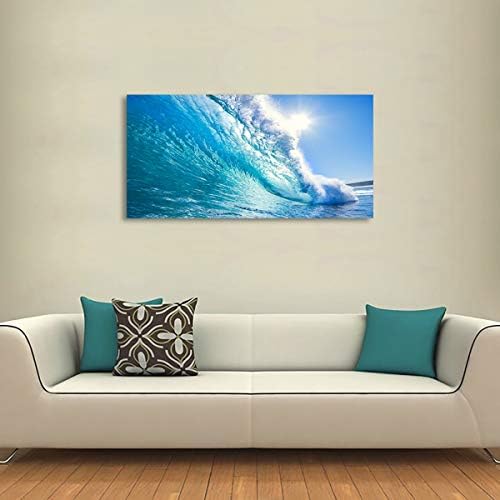 Haichuang Decor Art Framed Ocean Wave Wall Art, 48x24 Inch Large Horizontal - Image 4