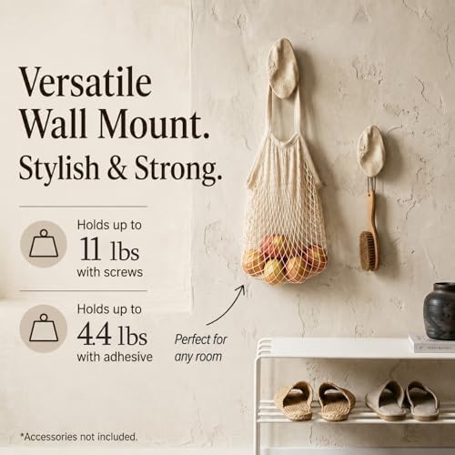 Resin Wall Hooks with Travertine Stone Look, 2 Pack - Image 5